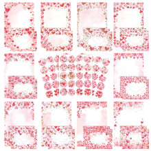Valentine's Day Letter Set with Love Papers Envelopes and