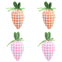 Carrot Easter Gift Bags with Drawstring Present Bags PartyFavor Supplies Decorations for Birthday Celebrations Festival Decor Funtery Gift Bags 4PCS