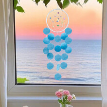 Karymi Kids' Handmade Wind Chime Kit – 26.4" Mirror & Shell Ornaments, Teacher's Day Gift, DIY Craft, Living Room Decor (Up to 70% Off)