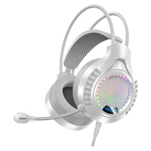 Hwkond Gaming headset PC, Headworn Computer Gaming Earphones, Wired Earphones, Illuminated 3.5mm+USB Powered Gaming Earphones