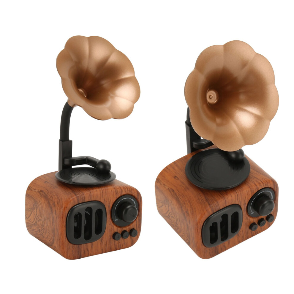 Vintage Wood Bt Speaker 5W Portable Wireless Radio For Home & Outdoors Grain 7691387625585