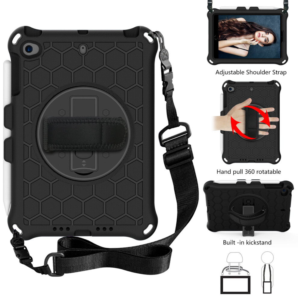 Compatible With Ipad Mini Case For Kids: 360 Rotating Kickstand, Shoulder Strap, Shockproof Silicone Cover Â Fits Ipad Mini 1-5 (7.9") 9426043952587