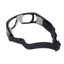 Stoßfeste Kinder-Sportbrille, verstellbarer gebogener Sitz, Schwarz