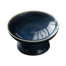 Bandeja de servir, bandeja de cerámica, redonda, multiusos, elegante frutero decorativo, bandeja de porcelana para servir frutas y aperitivos, azul