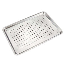 Baking Pan Tray Cookie Sheet Rectangular Decorative Mirrored Platter Food Serving Tray for Food Festival Family Gathering Buffet 32cmx22cmx2.5cm Hole