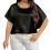 Women's Blouse Round Neck Short Sleeve Solid Color 6