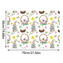 Cute Easter Wrapping Paper – Egg & Rabbit Pattern, Vintage Style, 19.7x27.6in Sheets, for Gifts & Parties