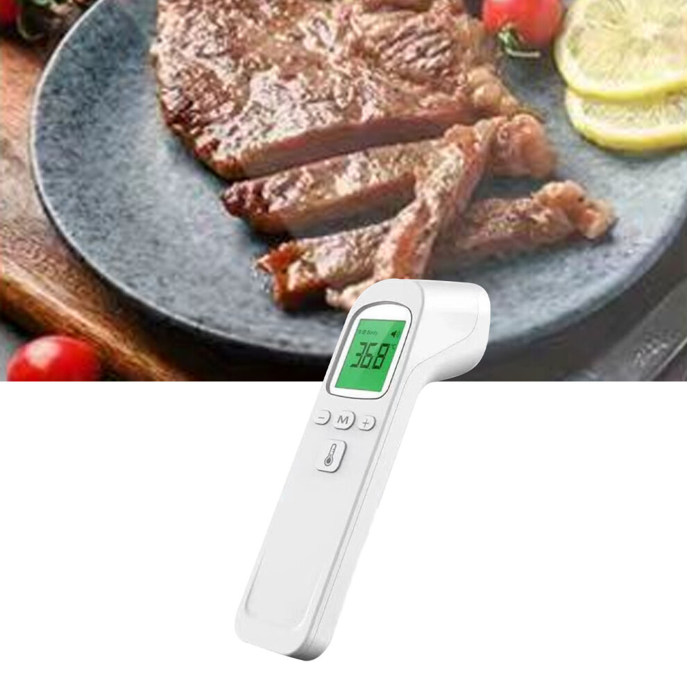 Non Contact Temp Gun Digital Thermometer 14.2X3.5cm 3-Color Warning White 9341389670141