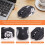 Silent Wireless Mouse USB Rechargeable Gaming Computer Rechargeable  Mouse for PC and Laptop Black 3