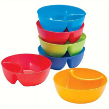 6pcs Plastic French Fry Bowls, 6-Color Set, Non-Fragile, Multifunctional Snack/Dipping/Sauce Bowls – Compatible with Fast Food Service
