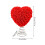 Heart Tree Topper with Artificial Rose Pink 11.61 Inch 3