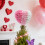 Heart Tree Topper with Artificial Rose Pink 11.61 Inch 4