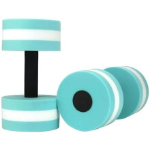 Aquatic Dumbbells for Pool & Water Exercise, Foam Pool Weights, Water Aerobics Equipment Dumbbells, Pool Fitness Barbells (Blue)2PCS