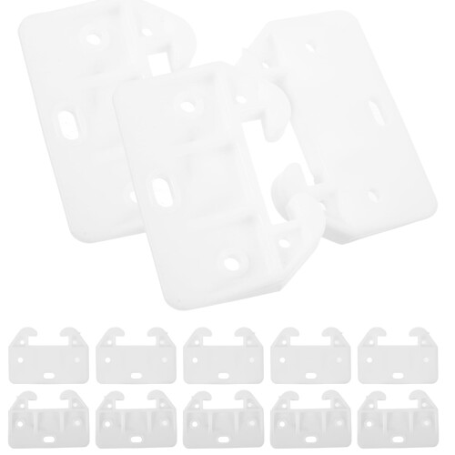 HEMOTON Plastic Bottom Mount Drawer Slides 20pcs White 2