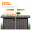 Rectangular Wind Guard 27.6x11.7x6.5 in Tempered Glass with 2