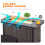 Rectangular Wind Guard 27.6x11.7x6.5 in Tempered Glass with 3