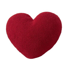 Heart Shaped Soft Plush Pillow Decorative Cushion for Sofa Bed Office Home Fleece Fabric Stuffed Pillow Support 17.713.7 inch