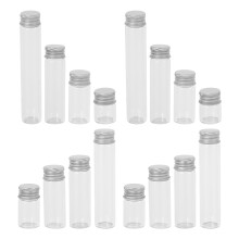 Travel Storage Containers Clear Tiny Glass Jars 16Pcs