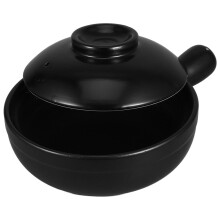 Small Cooking Pot Stock Pots with Lids Commercial Clay Soup Korean Black