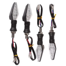 LED Turn Signal Light Indicator Yellow Plastic 4 Pcs
