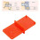 3Pcs Hinge Template for Doors & Cabinets – Easy-Install Drilling Guide, Compatible with Standard Hinges, Orange Plastic 5