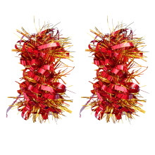 1 Pair Colorful Tinsel Elastic Bracelets for Adults & Kids – Compatible with Children's Day, Dance, Sports & Cheering