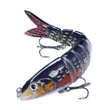 Multi Jointed Swimbaits Fishing Tackle Artificial Hard Baits Swimming Lure 13.4cm 8 Segment Fishing Lure with Hook
