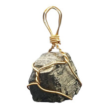 Natural Pyrite Stone Jewelry Necklace Pendant for Women and Men Decorative Stone