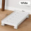 Computer Tower Stand Mobile CPU Stand with Rolling Caster Wheels PC Tower Stand Holder for Gaming PC Case White 5