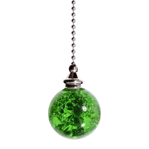 Crystal Glass Ice-Cracked Pull Chain for Ceiling Fan Light, 21.06", Compatible with Ceiling Fans