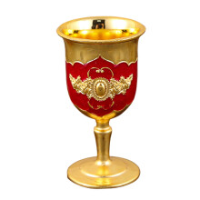 Wine Glass Fashion Unique Shape Anti-broken Drinkware Zinc Alloy Vintage European Style Spirit Whiskey Drinking Goblet Home Supplies