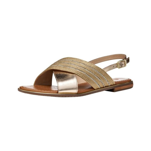 Geox Geox Sozy Plus Leder Sandalen - Dunkelgold/Hellgold