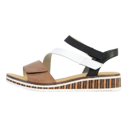 Rieker Sandali con velcro Rieker Eagle - Nero/Bianco/Marrone