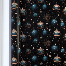 Berry & Christmas Tree Wrapping Paper with Little Birds, Large Roll, Festive Gift Wrap Decorative Craft Paper