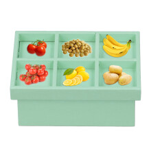 1:12 Estante para frutas y verduras de casa de muñecas, abedul verde, 9x5.9cm