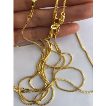 1 Stück Großhandel Modeschmuck 18K Gold Filled Halsketten Boxketten für Anhänger-24