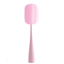 Sponge Bottle Brush with Long Handle – Portable Cup & Glass Cleaner for Bottles, Mugs, Dishes (Pink)