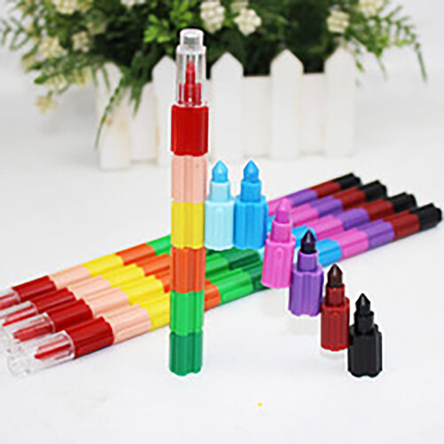 Multicolor Non-Sharpening Writing Pencils Set | Stackable Creative Tool for Drawing, Crafting & Fun Activities | 4 Piece Colorful Pencil Set