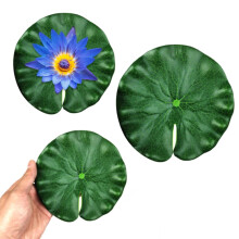Fake Flower Bouquet Floating Pads (5Pcs), Realistic Artificial Foam Leaves for Pond, Pool, Fish Tank, Patio – Green
