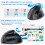 Rechargeable Dual Mode USB 2.4G Wireless +  Mouse Vertical Ergonomic Optical Mice for Computer Notebook Black 7