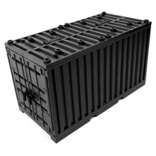 Versandcontainer Baumarkt Spielzeugaufbewahrungsbox Schwarz 6,5x13x7,5cm
