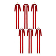 6pcs Burgundy Velvet Bows (9.8x19.7") for Christmas Tree Topper, Wreath, Garland, Swag, Staircase, Fireplace, Door