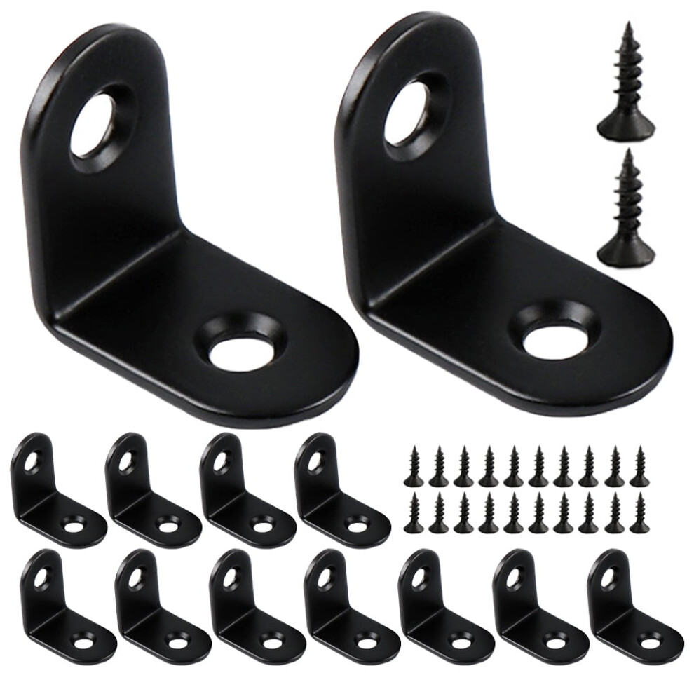 20Pcs Corner Brackets L Brackets Cabinet Shelf Brackets L-Shaped Right Angle Bracket 9009879534044