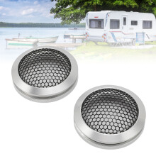2 pièces Cache-haut-parleur pour voiture Ø64,0 mm grille en maille argentée