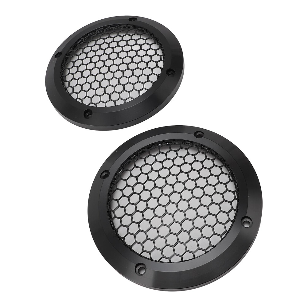 2Pcs Round Speaker Mesh Grills 125Mm Car & Home Speakers Black 8751387639117