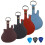 Guitar Picks Holder Case PU Leather with 3 Picks and Keyring 5