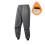 SYMOID Men's Fleece-Lined Jogger Pants, Dark Gray, Size S – Warm, Side Zip Pockets, Adjustable Drawstring, 100% Polyester 1