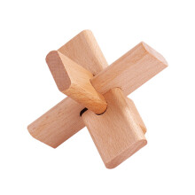 Educational Wooden Puzzle Set: Mortise & Tenon Kongming Lock, Luban Lock – Compatible with Traditional Chinese Joinery