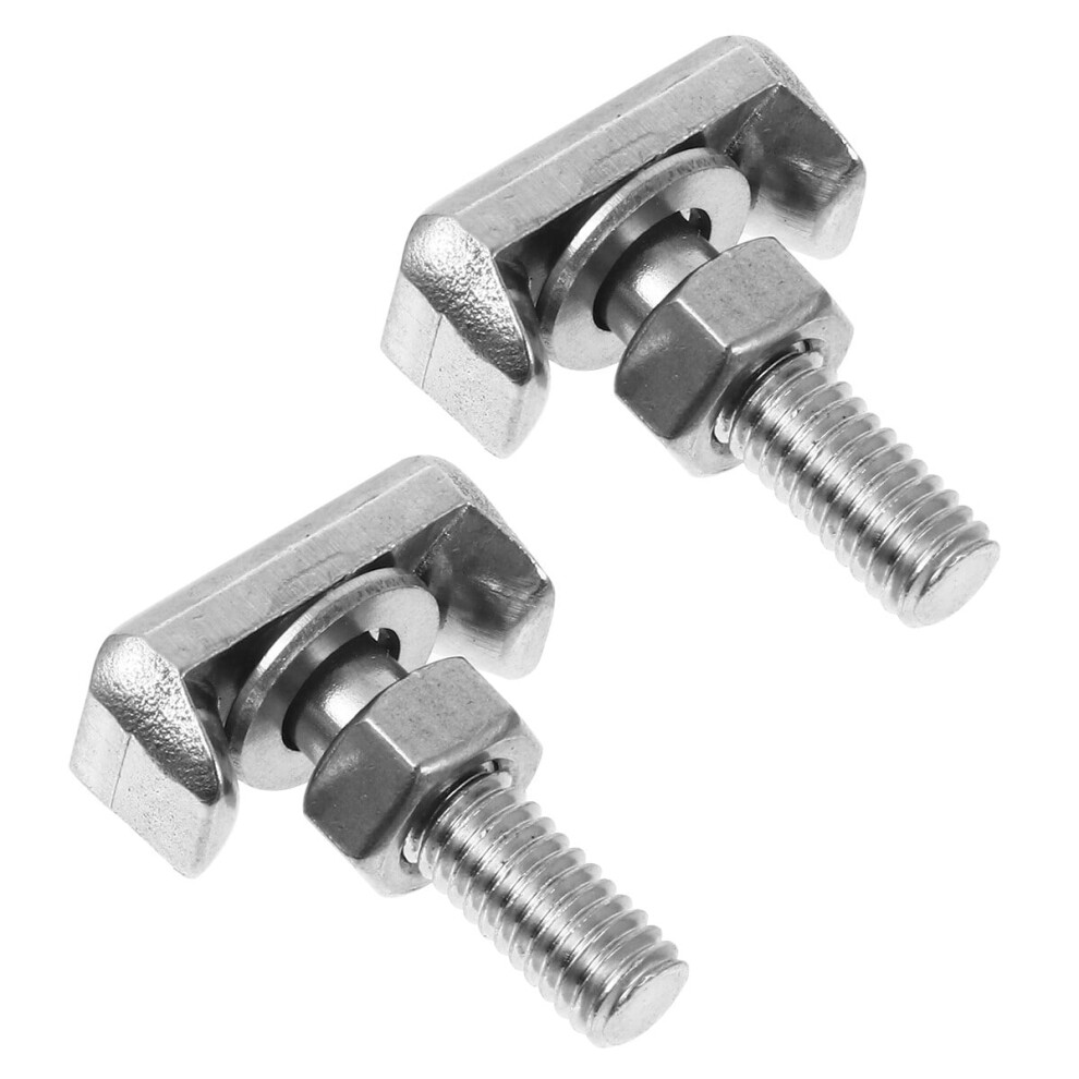 2Pcs Durable Stainless Steel T Bolt Nut Battery Cable Terminal For Car Use 9558830265997