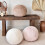 Deep Pink Round Pillow Soft Decorative Cushion 30 cm 4